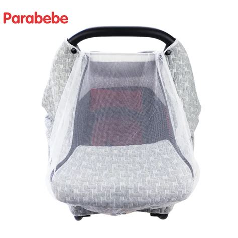 Luxury Baby Car Seat Cover For Newborn Mesh Canopy Car Seat Accessories ...