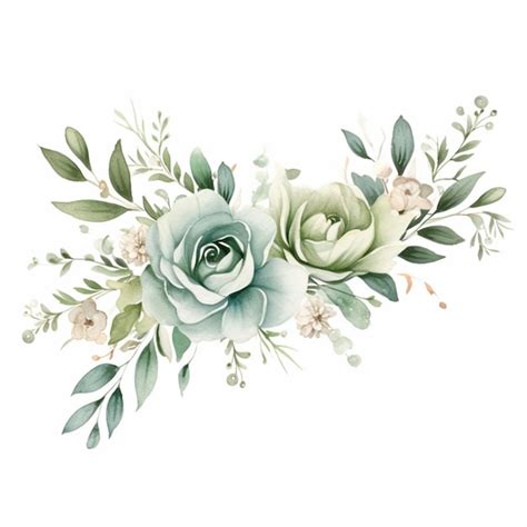 There is a watercolor painting of a rose and other flowers generative ...