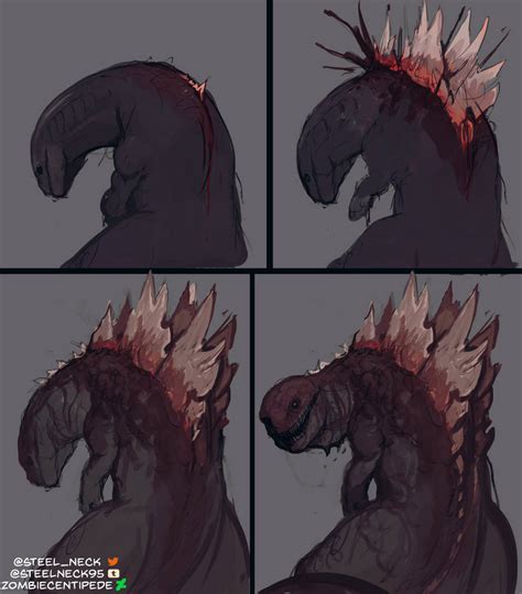 Godzilla Horror Concept 1 - Dorsal plates by ZombieCentipede on DeviantArt