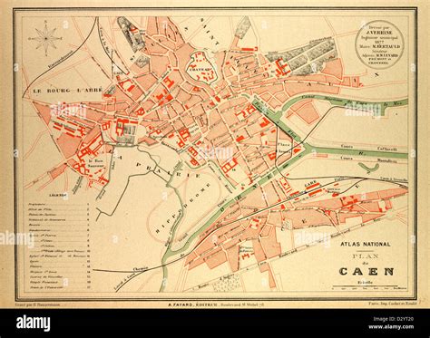 MAP OF CAEN FRANCE Stock Photo - Alamy