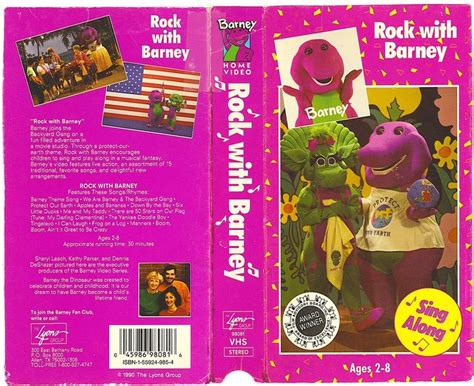 Barney Rock With Barney Vhs Tape 1992 Sing Along Childrens Music ...