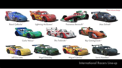 Cars 2 Names | Cars 2 International Racers Line-up | Cars characters ...