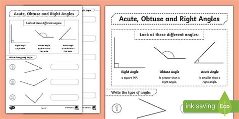 Types of Angles Worksheet (teacher made) - Twinkl