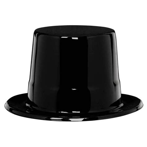 Black Plastic Top Hat for Adults | Party Expert