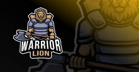 Warrior Lion Logo Template by IanMikraz on Envato Elements