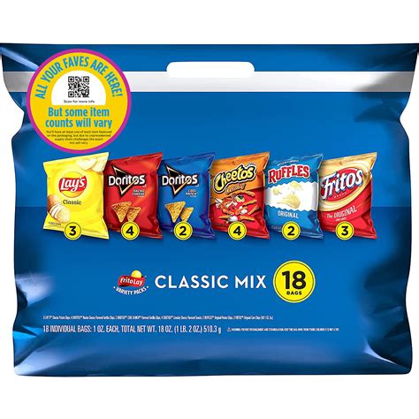 Buy Frito Lay Snacks Classic Mix Chips Variety Pack, Lay's, Doritos ...