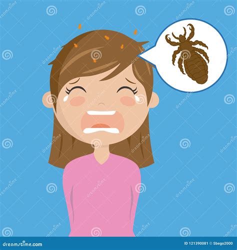 Head Lice Risk Factors Symptoms And Treatment Poster Vector ...