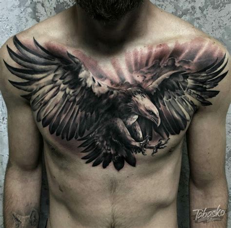 Soaring Eagle Chest Tattoo