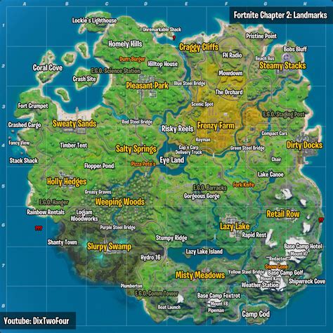 Fortnite Chapter 2 ALL Landmarks Map (UPDATED) : r/FortNiteBR