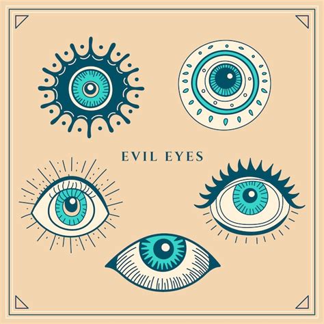 Free Vector | Evil eye symbol set