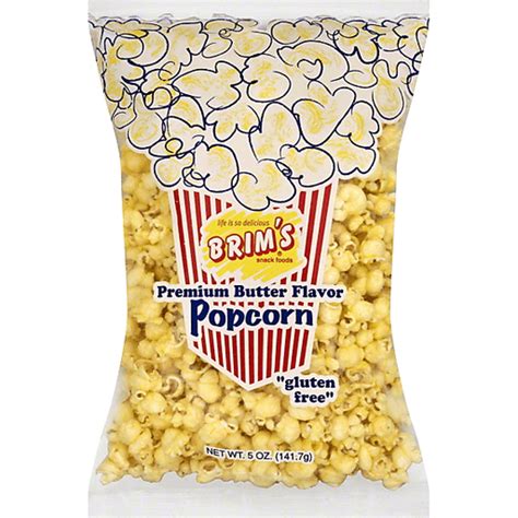 Brims Snack Foods Popcorn, Premium, Butter Flavor | Cheese & Puffed ...