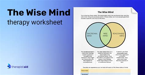 The Wise Mind | Worksheet | Therapist Aid