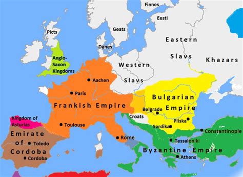 Europe around 814 | Byzantine empire map, Charlemagne, Byzantine empire