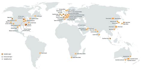 Data Centre Locations of Microsoft Azure Cloud | Download Scientific ...