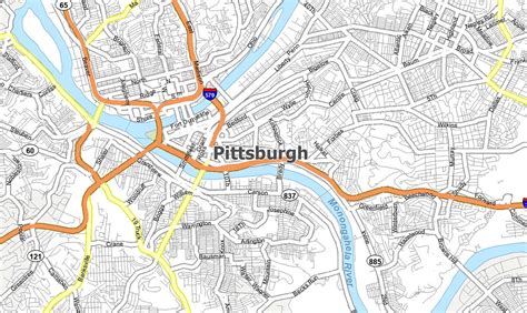 Pittsburgh Map, Pennsylvania - GIS Geography