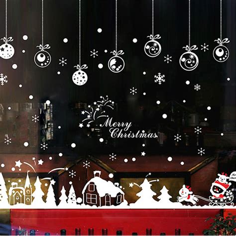 Xmas Christmas Window Sticker Snowflake Reindeer Santa Claus Tree Home ...