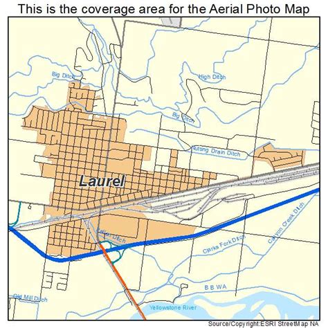 Aerial Photography Map of Laurel, MT Montana