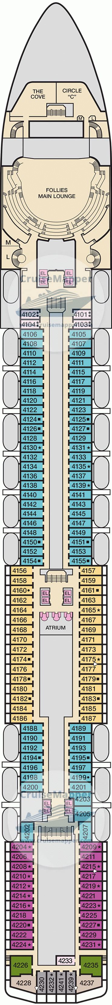 Carnival Legend deck 4 plan | CruiseMapper