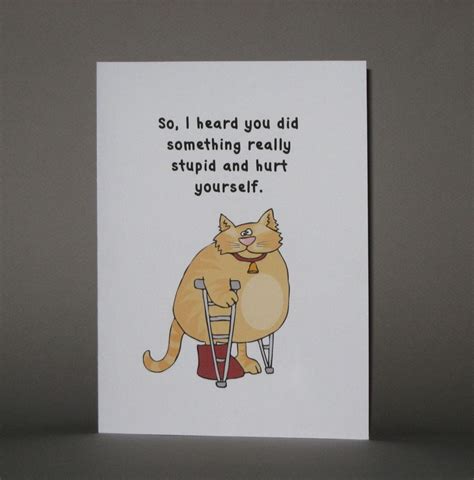 Funny Get Well card sarcastic card get well card Sarcastic