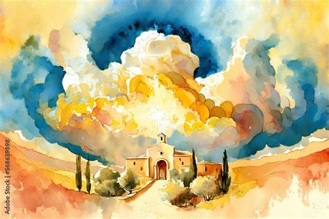 Heaven god Holy Church bethlehem illustration landscape art pathway ...