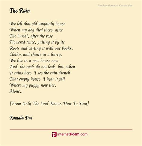 The Rain Poem by Kamala Das