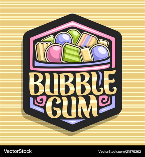 Logo for bubble gum Royalty Free Vector Image - VectorStock