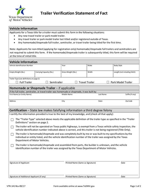 Fill - Free fillable Texas Department of Motor Vehicles PDF forms