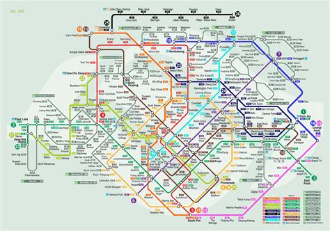 Large detailed rail map of Singapore city | Singapore | Asia | Mapsland ...