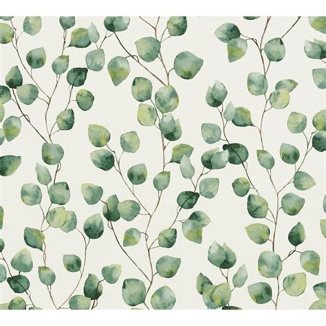 AS CREATION Strippable Hedera Green Painterly Vine Wallpaper AS370441 ...