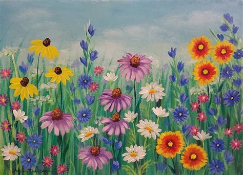 Learn to Paint Beautiful Wildflowers with this Free Acrylic Painting ...