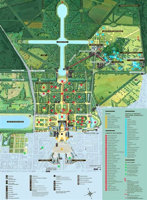 Palace of Versailles tourist map | Palace of versailles, Versailles map ...