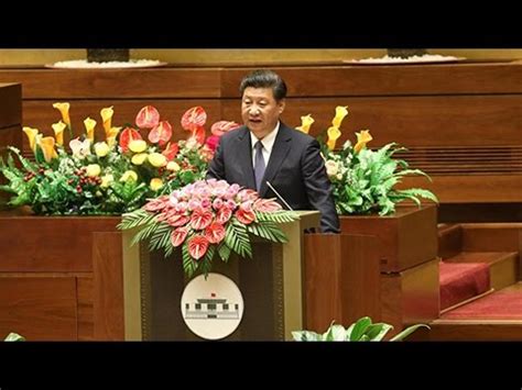 President Xi gives speech at Vietnamese parliament - YouTube