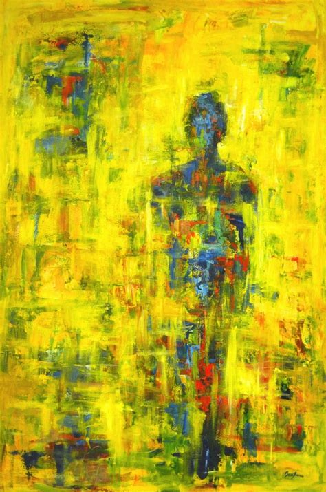 Yellow ABSTRACT ART Painting Contemporary Decor Art Automaton | Etsy