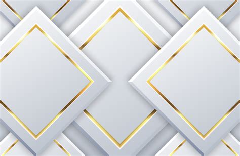 Modern white background with shiny gold geometric element. Elegant ...