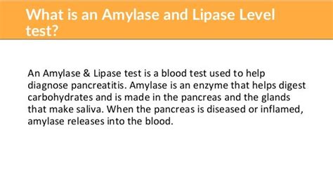 Amylase and Lipase Level