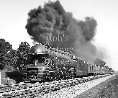 Pennsylvania Railroad S1 Steam Locomotive At Speed Train 6100 Photo PRR ...