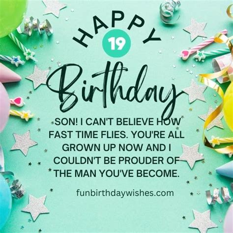 19th Birthday Wishes For Son