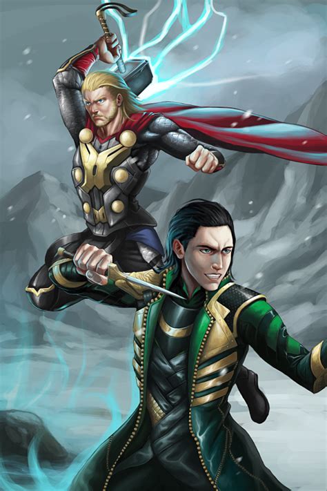 Loki and Thor by GenghisKwan Fan Art / Digital Art / Drawings / Books ...