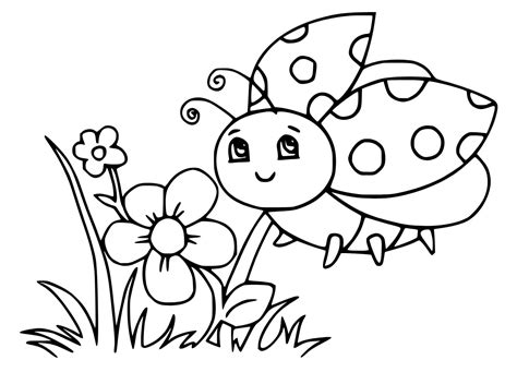 A Lovely Ladybug coloring page - Download, Print or Color Online for Free