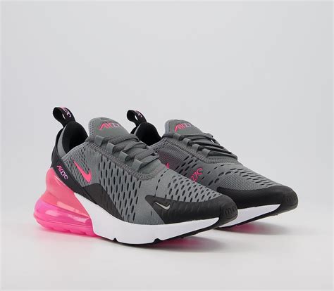 Nike Air Max 270 Gs Trainers Smoke Grey Hyper Pink Black White - Unisex