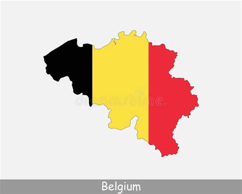 Belgium Map Flag. Map of Belgium with the Belgian National Flag ...