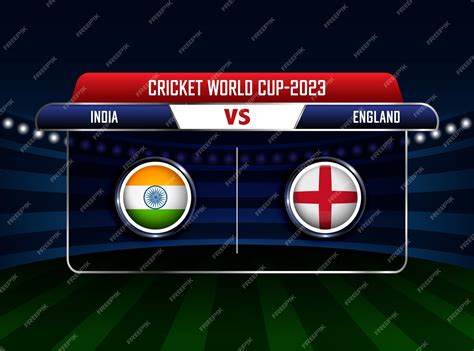 Premium Vector | India vs England cricket world cup 2023