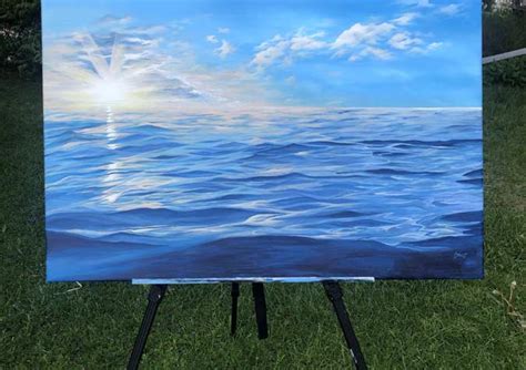 Paintings Of Ocean Water And Sky In Acrylic - Trendy Art Ideas