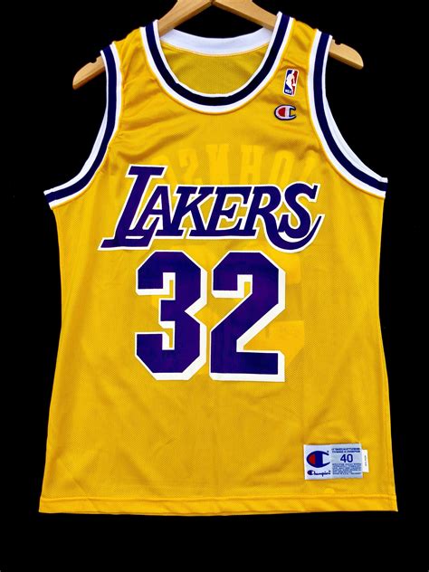 Magic Johnson Los Angeles Lakers Vintage Champion NBA Jersey 44 / Large ...