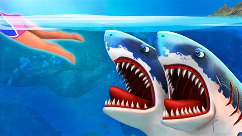 2 Headed Shark Multiplayer - Megalodon Shark Game - YouTube