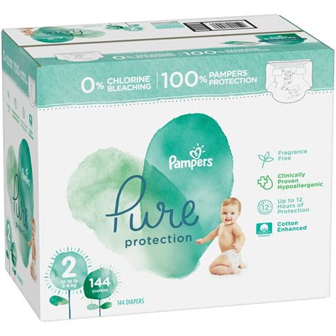 Pampers Pure Protection Size 2 Diapers 144 ct Box - Walmart.com ...