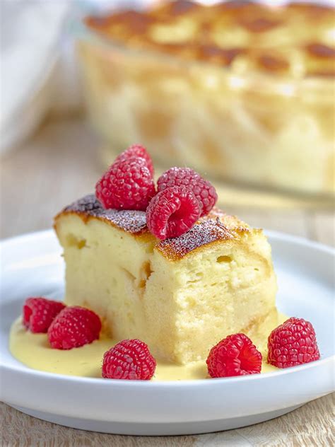 Custard Bread Pudding with Vanilla Sauce - Drive Me Hungry