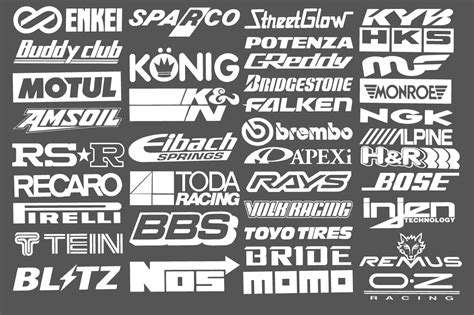 Automotive Sponsor Jdm 39 Decals Stickers Pack V1 Car Racing Turbo ...