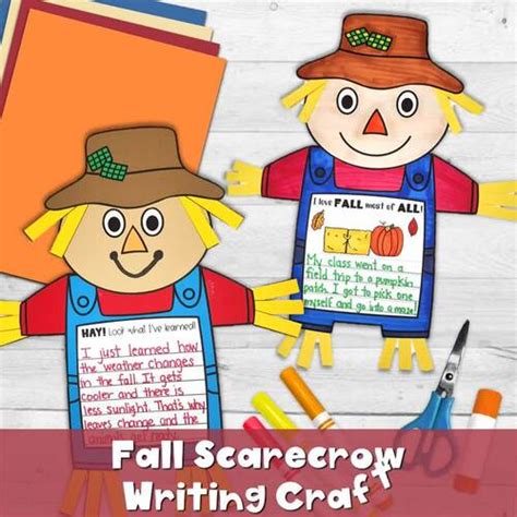 Fall Scarecrow Craft and Writing Activity - Bulletin Board | TPT