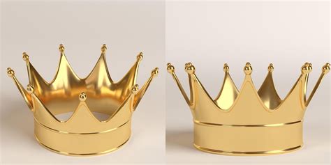 Gold crown 1 3D Model $9 - .blend .fbx .obj .stl .dae .unknown - Free3D